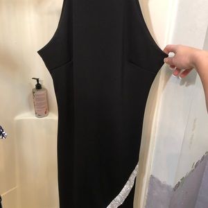 Agaci black formal dress with diamond cross bottom